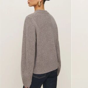 Reformation Calloway Regenerative Wool Crew Grey - Size XS